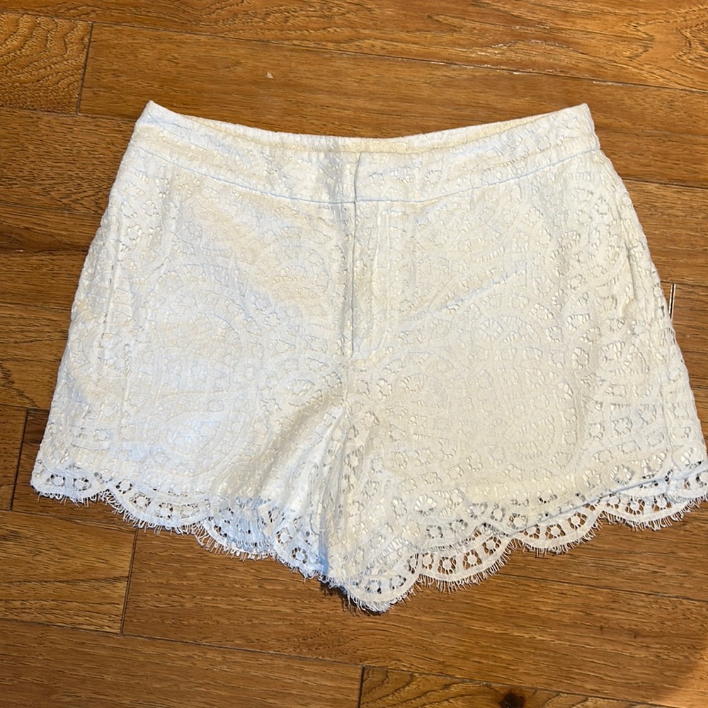 White Eyelet Madewell Shorts